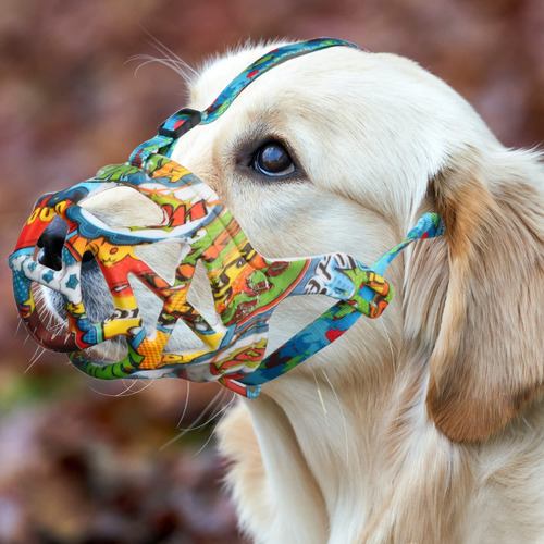 Bozal Para Perro, Bozal Impreso Para Perros Pequenos, Median