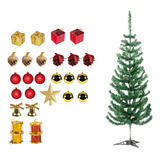Árvore Natal Grande Decorada Completa 120cm Enfeite Luxo