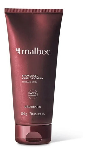 Malbec Shower Gel Cabelo E Corpo 200 Gr - O Boticário