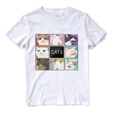 Remera Cats Mix Meme  Kawaii Aesthetic Anime Adultos Y Niños