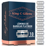 Refil King C.gillette Lâminas De Barbear Duplo Fio 10 Un