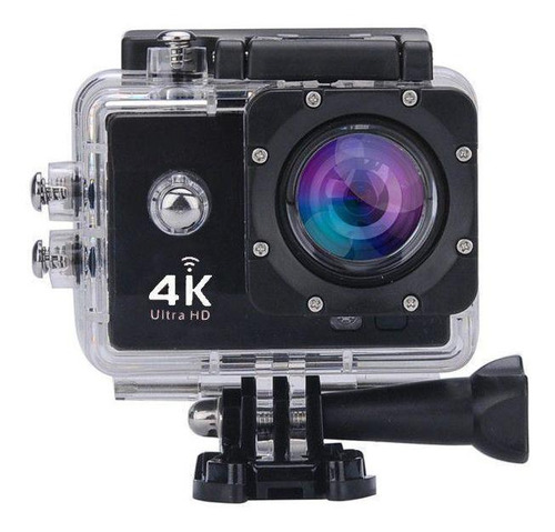 Câmera Capacete Esporte Mergulho Hd 1080p 4k Action Cam Wifi Cor Preto