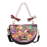 Bolsa De Mano Nicole Lee Estampada Con Asa De Acrilico Ss23 Color All Emotion