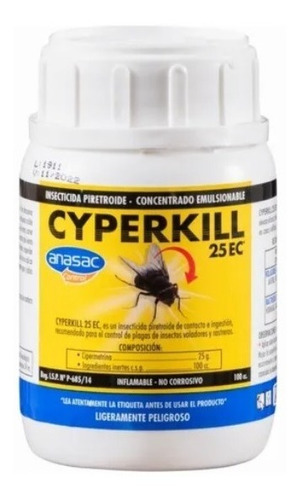 Cyperkill 25ec Anasac 100cc Insecticida