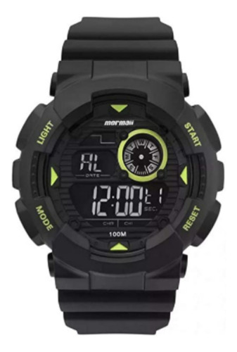 Relógio Masculino Digital Mormaii Mo3415c8v Verde Preto 