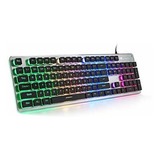 Teclado Gaming Langtu Led Para Estudio - L1 Negro/plata