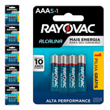 36 Pilhas Alcalinas Aaa 3a Palito Rayovac 6 Cart