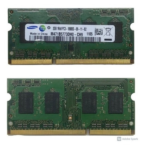 2 Memórias Ram 2gb 1x2gb Samsung Original Macbook Pro