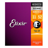 Cuerdas Elixir Guitarra Acustica 11-52 80/20 Bronce