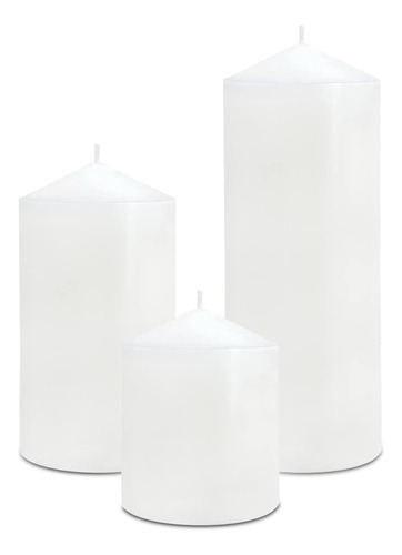 Pilar Velas 3 X 4, 6 Y 8 Pulgadas, Grandes Velas Hechas A De