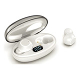 Audífonos Bluetooth Nebro Extra Bass Con Monitorio De Carga Color Blanco Luz Blanco