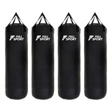 Pack 4 Bolsa Boxeo 90 Cm Lona Reforzada Profesional Box Gym 