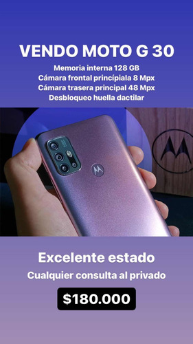 Celular Motorola G30