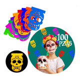 Papel Picado Calavera Ch Ofrenda Día De Muertos Altar 100pz