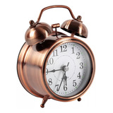 Reloj Despertador Analogico De Doble Campana Estilo Vintage