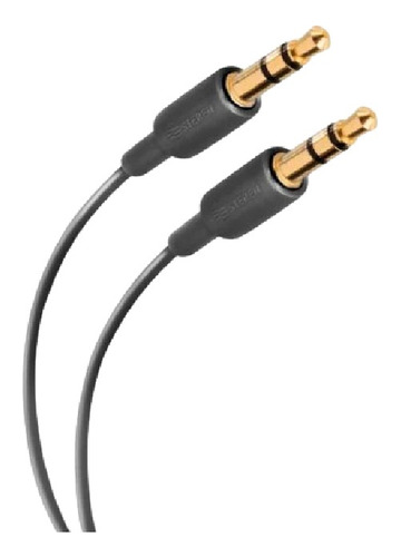 Cable Auxiliar Ultradelgado De Audio De 3.5 Mm.255-269 Negro