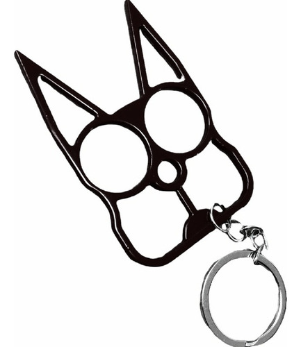 Llavero Manopla Gato Cat Brass Defensa Keychain Edc Mujer