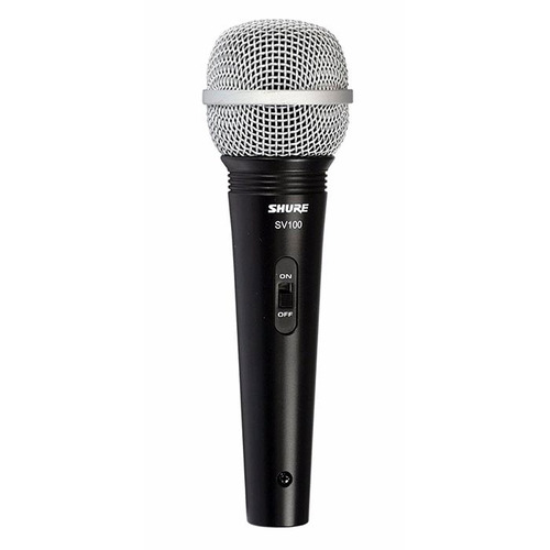 Microfone Shure Dinâmico Sv100 Original Com Cabo