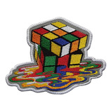 Parche Bordado Cubo Rubik Derretido, Solución Cubo Rubik 