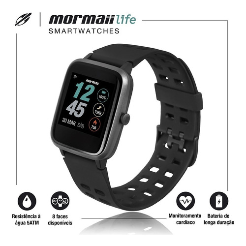 Relógio Smartwatch Mormaii Life - Molifeab/8p + Nota Fiscal