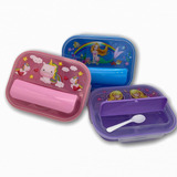 Lunchera Vianda Infantil Niños Con Guarda Cuchara Escuela 