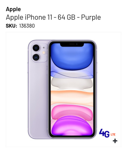 iPhone 11 64gb Purple