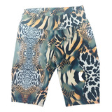 Ciclista Estampada Animal Print