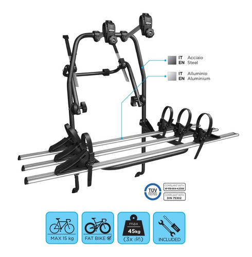 Porta Bicicletas O Rack Trasero Modelo Polaris 3 De Menabo