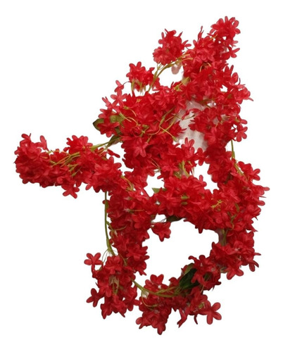 Enredadera Artificial Flor Roja