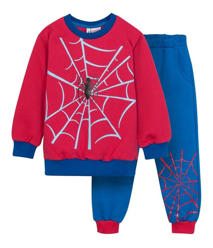 Conjunto Frizado Buzo Y Jogging Spiderman Hombre Araña