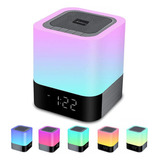 Reloj Despertador Con Altavoz Bluetooth, Luz Nocturna, Alta.