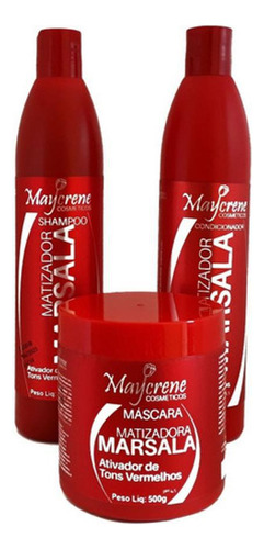  Kit Tonalizante Vermelho Shampoo+condicionador+mascara