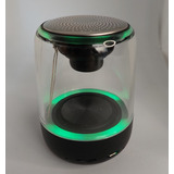 Parlante Yayusi C7 Transparente Led Portátil Bluetooth Negro