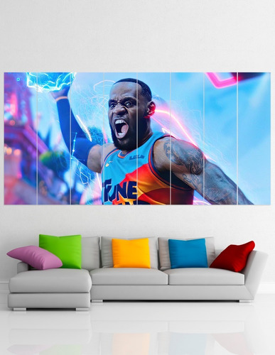 Cuadro Poliptico Lebron James Space Jam Art Xxl 192x100cm