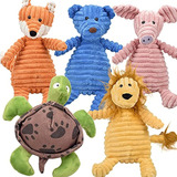 5pack Dog Squeaky Plush Toys Puppy Toys Surtido Value Bundle