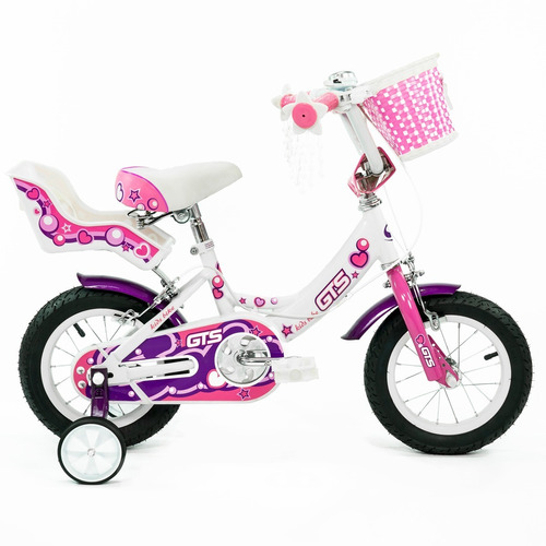 Bicicleta Infantil Nena De Paseo Rodado 12 Canasto 