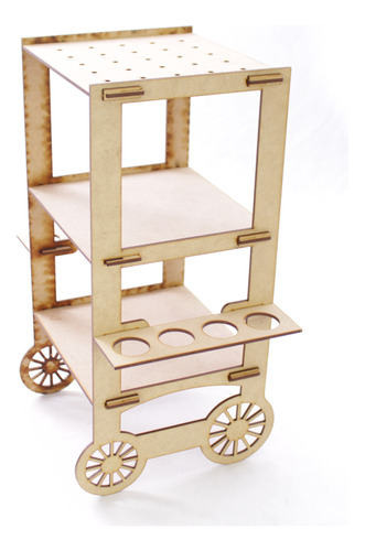 Carrito Carro Palomitas Economico Mdf Para Mesa De Dulces