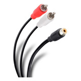 Cable Adaptador Rca 2 Plug A Jack De 15 Cm Ultradelgado