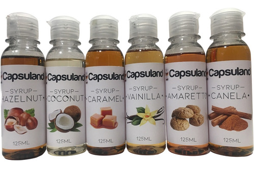 Nuevos! Syrup Capsuland 125ml. Jarabe Dolce Gusto Nespresso