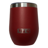 Copo Life Vermelho Térmico Em Aço Inox Para Dispenser De Líq