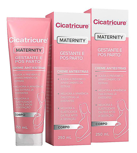 Creme Antiestrias Cicatricure Maternity 250ml | Kit Com Duas