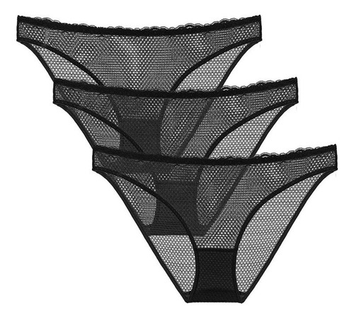 Wingslove Bragas Sexy De Malla Transparente Para Mujer, [u]