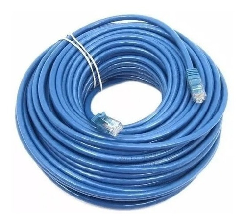 Cable De Red Ethernet Lan Rj45 Cftv Azul De 50 Metros Con 50 Metros
