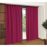 Juego Cortinas 2p C/presillas Tropical Mecanico Pesado Larga