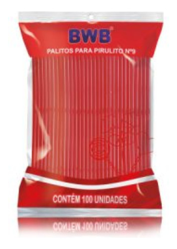 Palitos Para Pirulito Tubo Pet N.9 Pacote 100 Unidades 