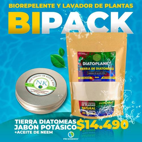 Nk Jabón Potásico+aceite De Neem 100cc/tierra Diatomeas 150g