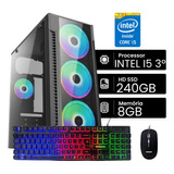 Cpu Gamer Barato Intel I5 8gb Ssd 240 Novo + Teclado + Jogos