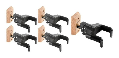 Set 5 Soporte Pared Guitarra Bajo Ukule Hercules Gsp38wbplus