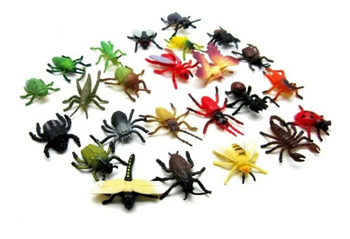 Insectos De Goma X24 Bichos Araña Hormiga Souvenir Terrario