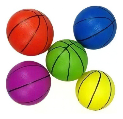 Pelota Plástico Inflable Livianas Con Bote Básquet